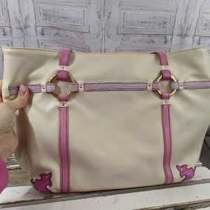 Paola by PDL leather purse bag shoulder pink luxur